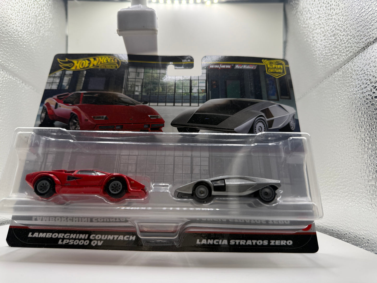 Hot Wheels Car Culture Lancia Stratos & Lamborghini Countach LP5000 Real Riders